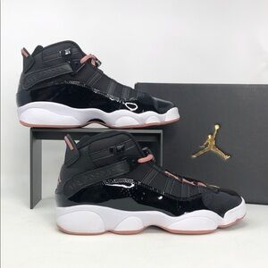 Air Jordan 6 Rings (GS) 323419-068 Rust Gold Pink Youth Sneakers - Size 7Y